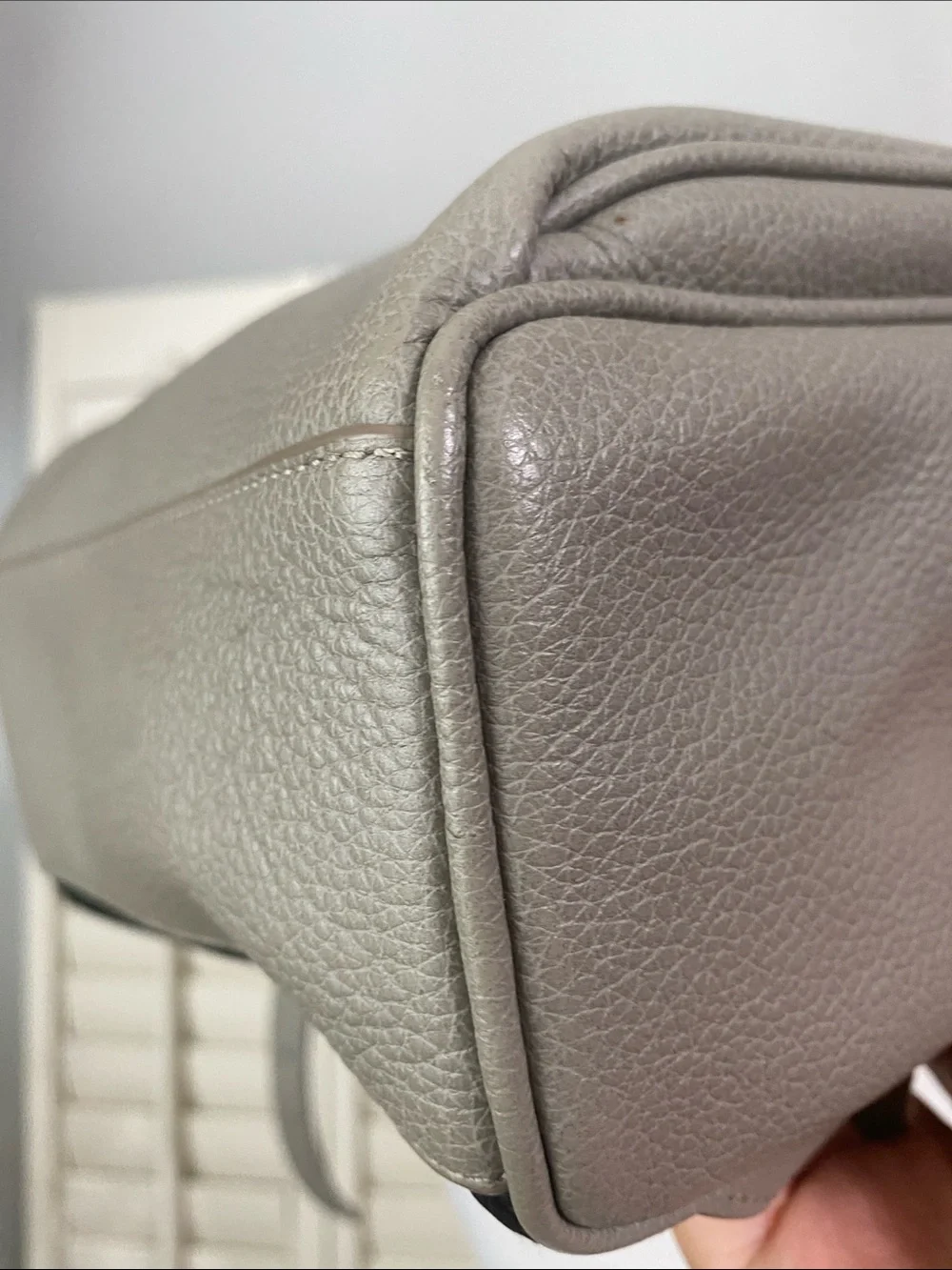 Furla Frida Italian Lux Soft gray Pebbled Leather Backpack